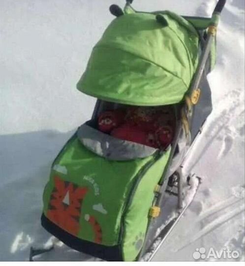 Сани коляска детские ника