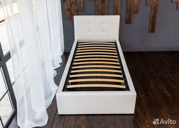 Кровать 90х200 с подъёмным механизмом белая Роза