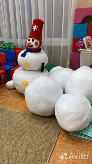 Огромный снеговик пазл 1 метр