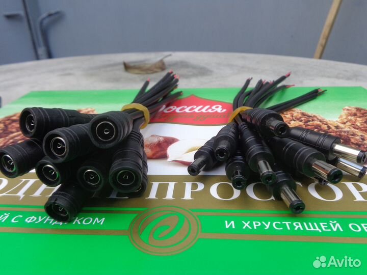 5,5x2,1 штекеры мама папа, для питания видеокамер