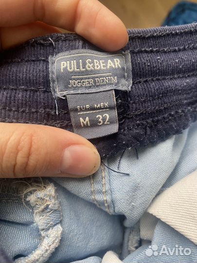 Тонкие джинсы джоггеры pull&bear