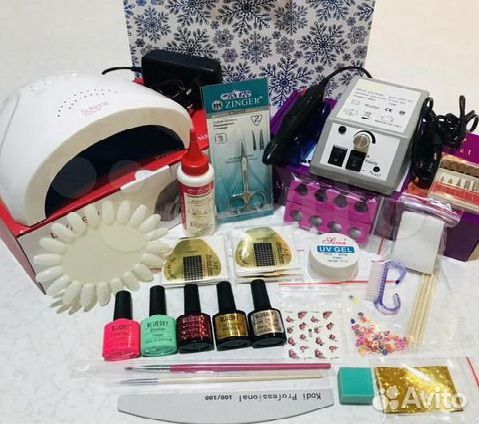 Набор для маникюра, наращивание ногтей
