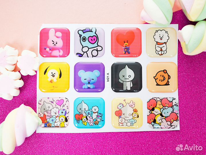 3D стикеры, объемные наклейки на телефон оптом