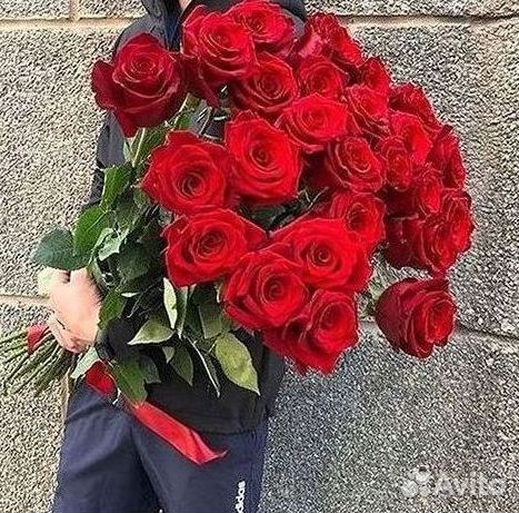 Розы высокие Доставка цветов