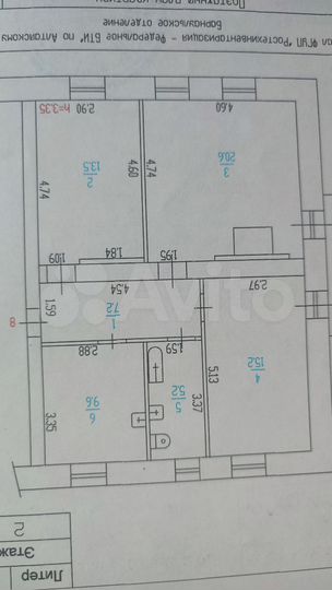 3-к. квартира, 70 м², 2/2 эт.