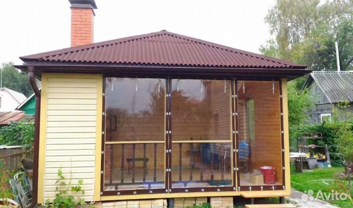 Мягкие пвх окна на беседку