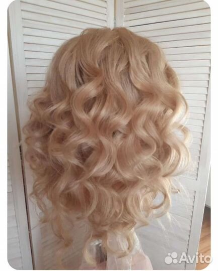 Учебная голова манекен натуральные волосы штатив