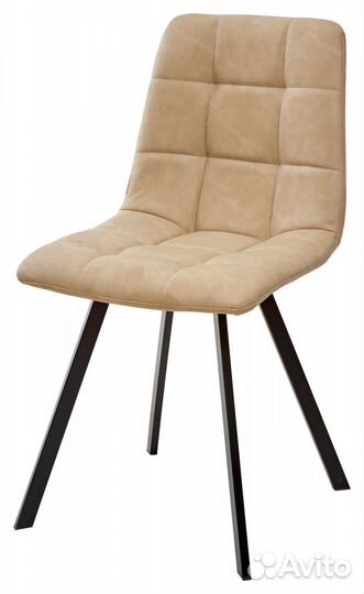 Стул chilli square черный/экокожа бежевый винтаж