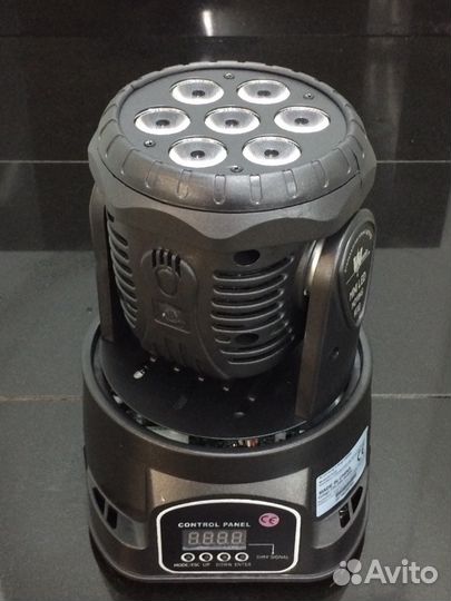 Вращающаяся голова wash LED 7*10w PRO