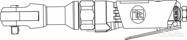 Трещотка пневматическая 1/2DR, 150 об/мин, 61
