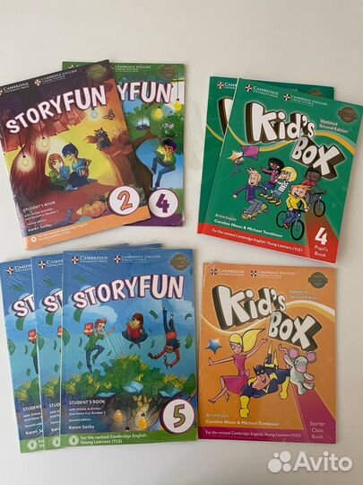 Kid's Box Starter, Kid's Box 4, Storyfun 2, 4, 5