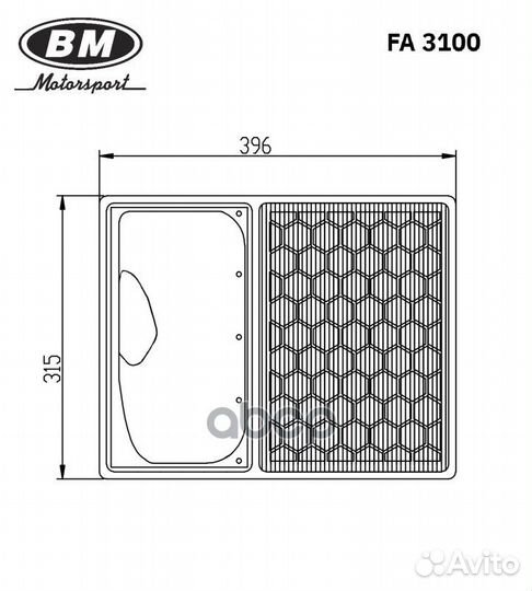 Фильтр воздушный FA 3100 BM-Motorsport