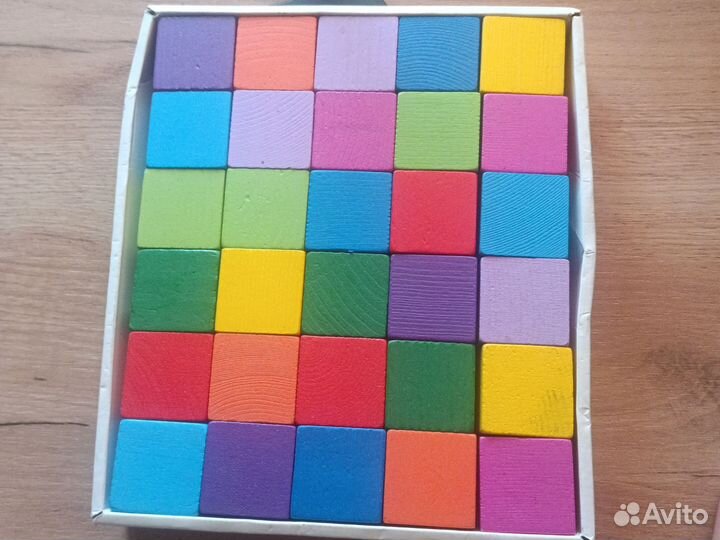 Кубики детские деревянные