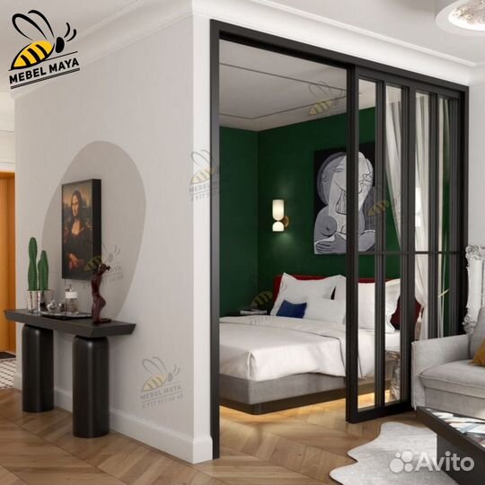 Зонирование комнаты перегородкой