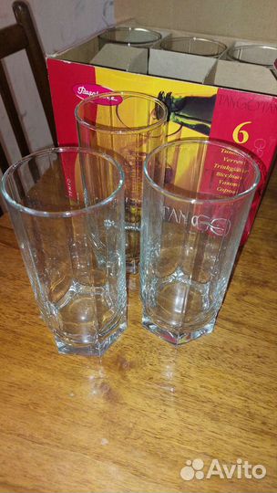 Бокалы новые, высокие