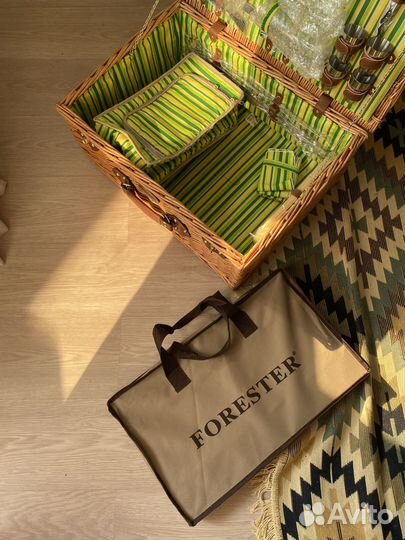Корзина для пикника с разборным мангалом forester