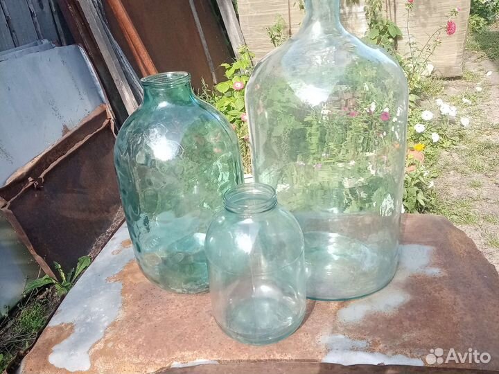 Бутыли стеклянные