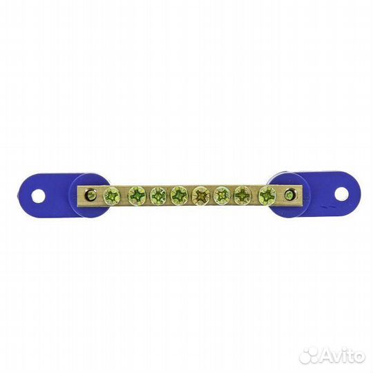 Шина нулевая N 6х9 8 отвер. латунь 2 син. угловых изолятора PROxima EKF sn0-63-08-2