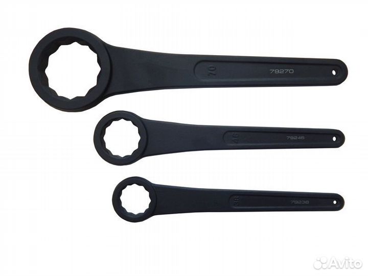 Ключ накидной ударный односторонний удлиненный 34м