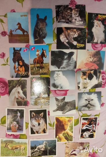 Календарики карманные, животный мир