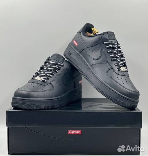 Кроссовки Nike Air Force 1 Low Black x Supreme