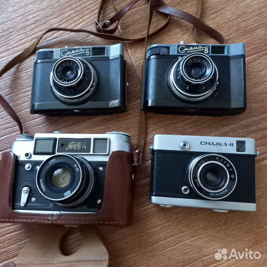 4 фотоаппарата СССР. Смена 6 и 8,Чайка, фэд 4