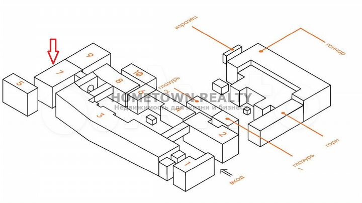 Здание 4 этажа - 6540 м²