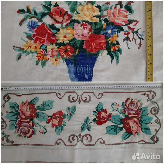 Панно СССР вышито крестиком,разное