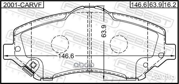 Колодки тормозные (комплект) перед прав/лев