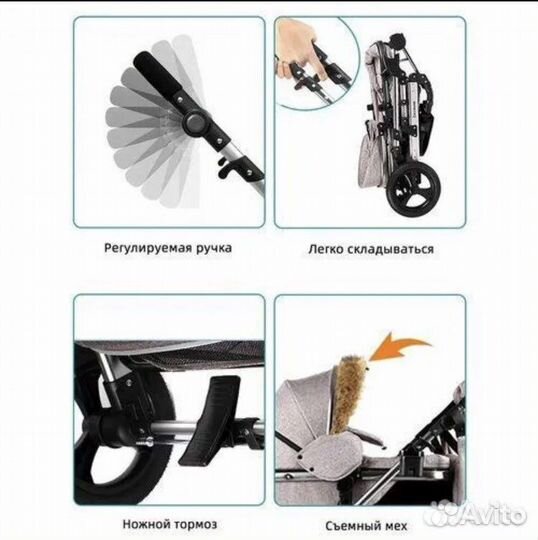 Коляска luxmom 3 в 1