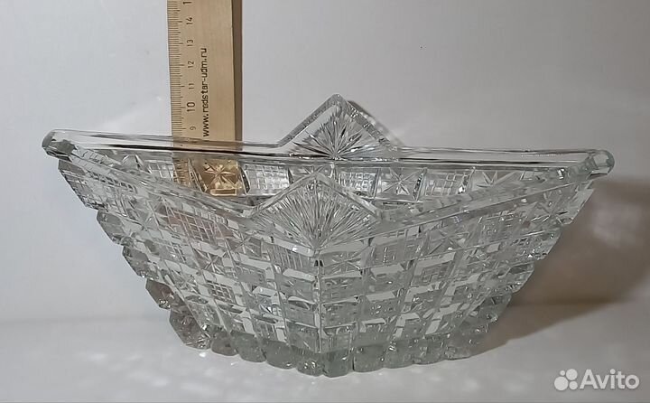 Конфетница хрусталь СССР.Ладья