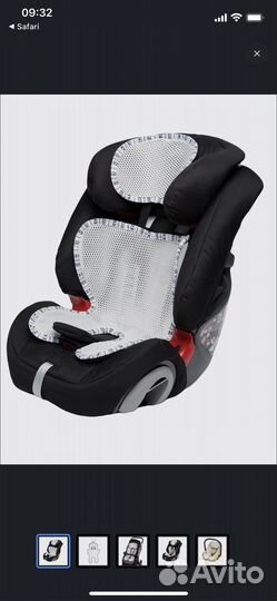 Дышащий матрасик в автокресло, белая 3D-сетка