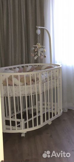 Детская кроватка трансформер 8 в 1 из бука