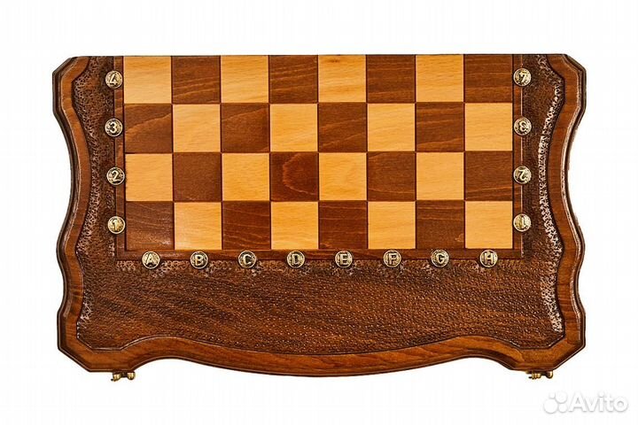 Шахматы и нарды резные Гамбит 40 х 40 см бук Армения 62841