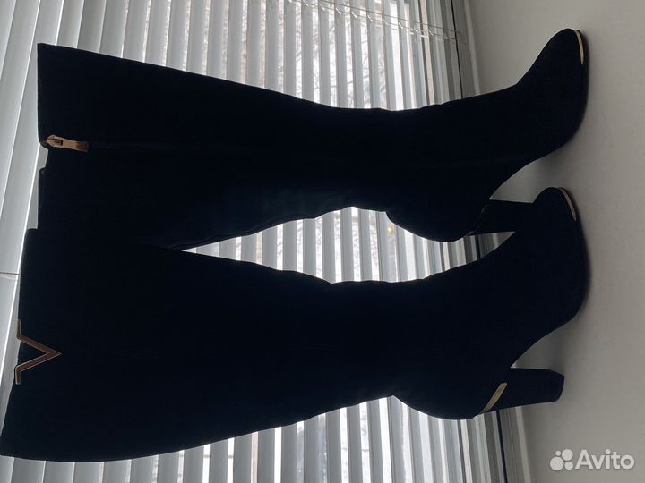 Зимние сапоги из замши 40 размер на узкую ногу