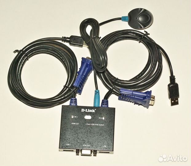 D-Link KVM-221/C1A 2-портовый переключатель