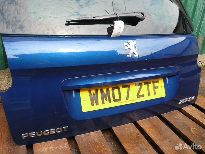 Крышка багажника в сборе Пежо 207 универсал синяя
