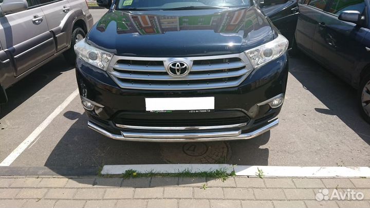 Защита бампера 60/53 мм Toyota Highlander 2010