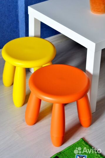 Табурет детский маммут икеа желтый