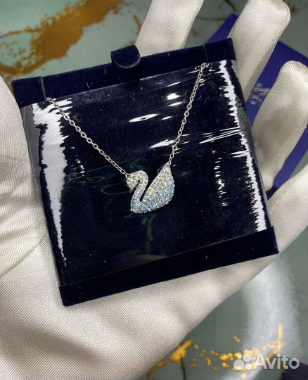 Swarovski колье лебедь, кулон iconic swan оригинал