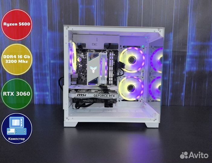 Геймерский комп AMD5600-RTX3050-16DDR4-SKQ5782-A520