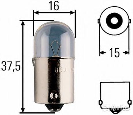 Лампа R5W 12V 5W Hella габаритное стояночное освещ