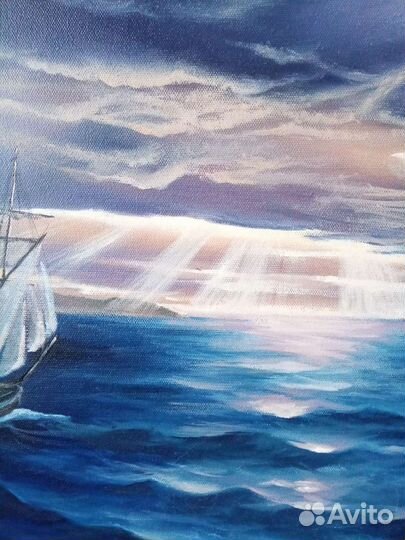 Картина маслом на холсте пейзаж 