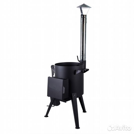 Печь под казан с трубой