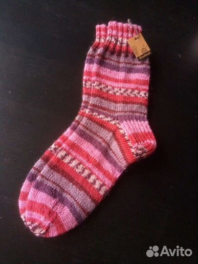 Носки шерстяные вязаные ручная работа