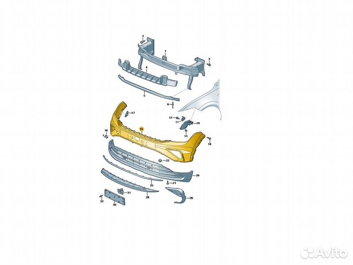 Облицовка бампера 5NR807217fgru