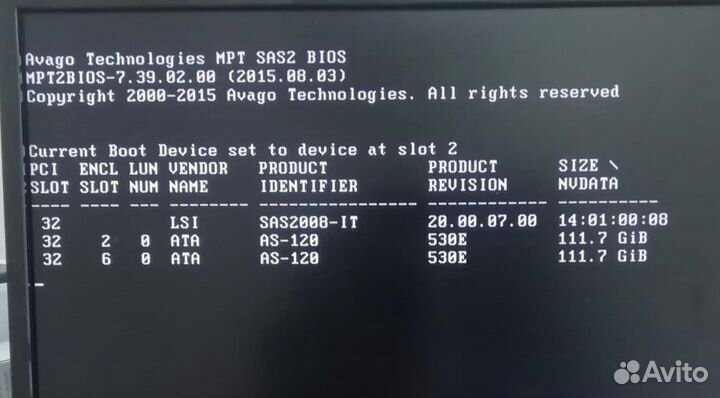 Контроллер Cisco Raid SAS 2008M-8i