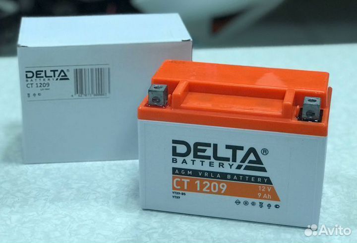 Аккумулятор для мотоцикла 9ач Delta CT 1209