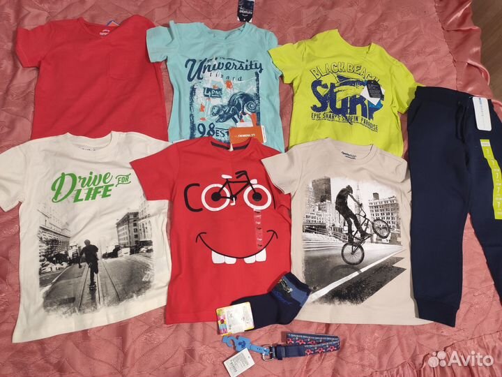 Пакет новых вещей на лето для мальчика на 6-8 лет