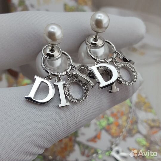 Серьги, колье Dior